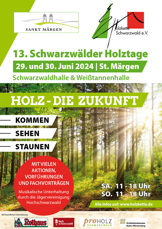 13.Holztage in St.Mrgen vom 29.06.2024 - 30.06.2024